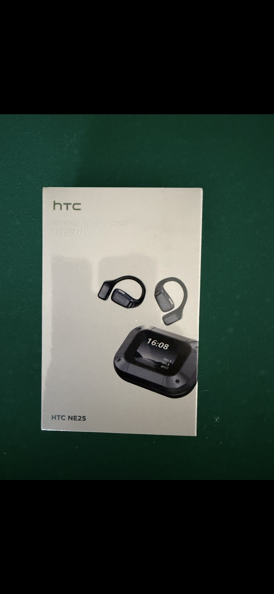 HTC NE25 AI Translation wireless Earphones with Smart Display Charging Case -Black